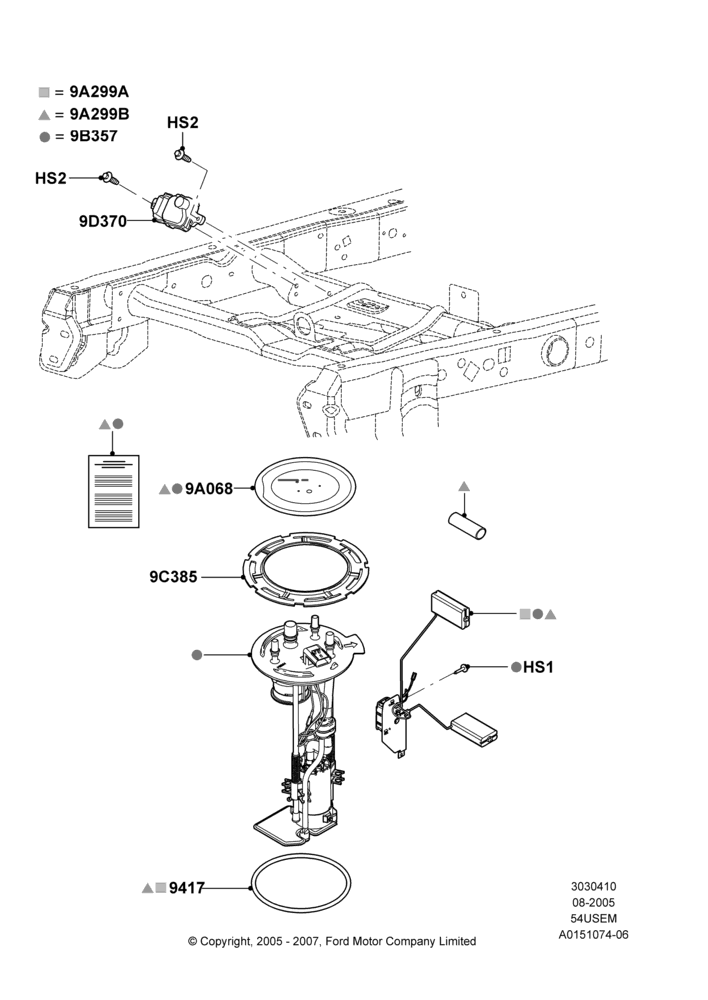 10P - Fuel Pump And Sender Unit, 5.4L 3V V8; 08/AUG/2005-18/AUG/2008