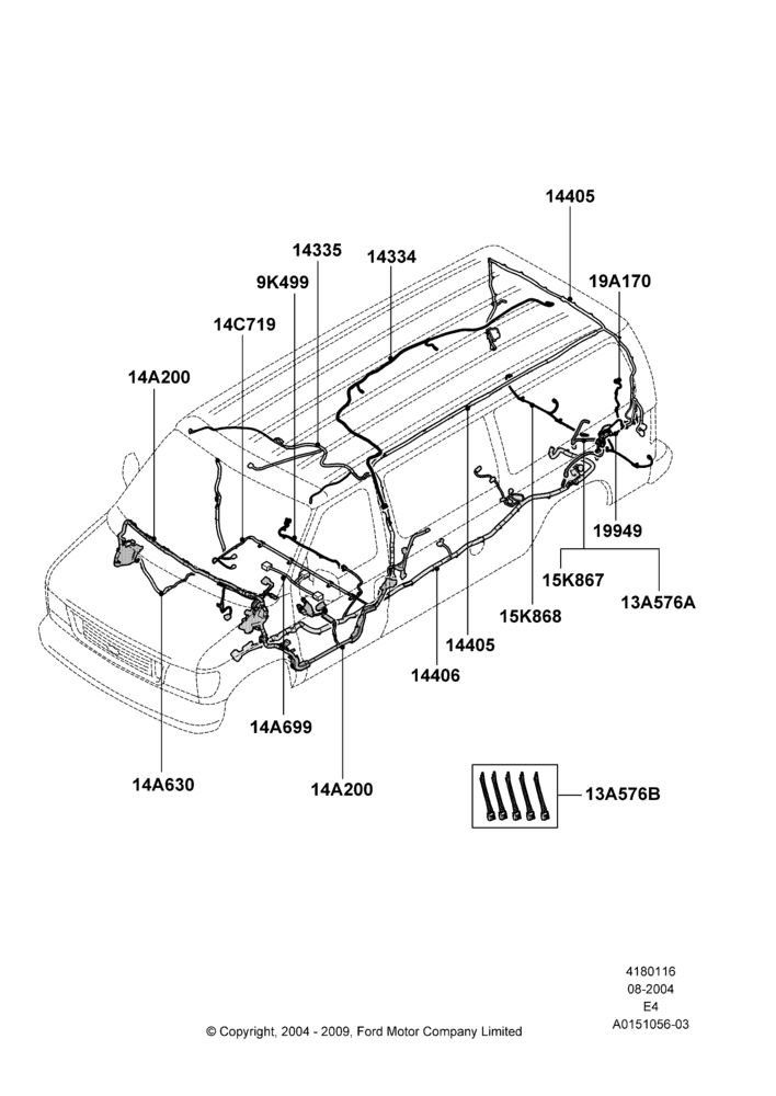 16A - Wiring - Body And Roof Console, All Reg/Extended Vans/Wagons; 02/AUG/2004-18/AUG/2008