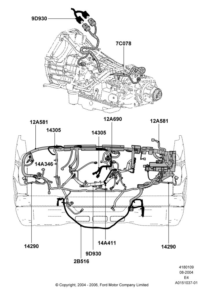 09A - Wiring - Engine And Transmission, With Gas Engines; 02/AUG/2004-18/AUG/2008
