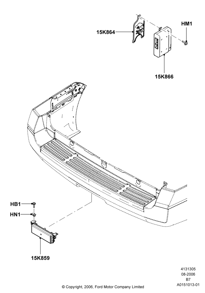 05C - Parking Distance Control, With Reverse Proximity Sensor; 02/AUG/2006-16/AUG/2010