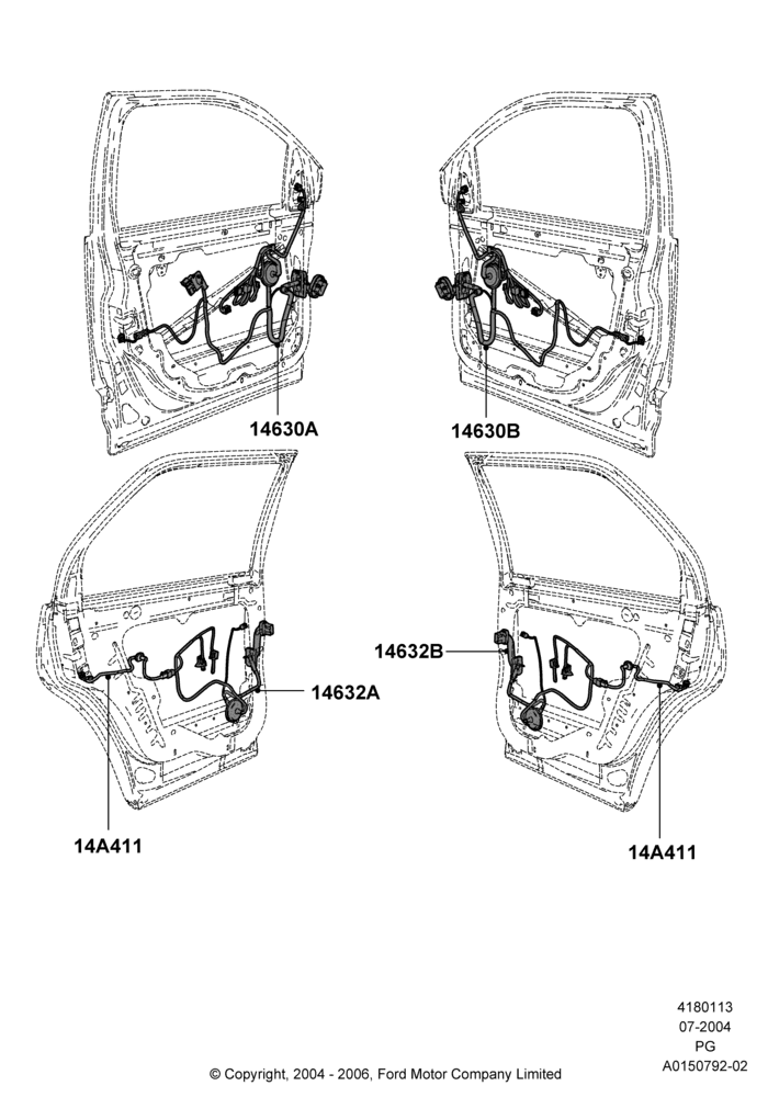 13B - Wiring - Body Closures; 18/JUL/2005-30/APR/2007