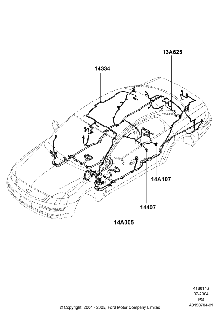 16A - Wiring - Body And Roof Console; 12/JUL/2004-18/JUL/2005