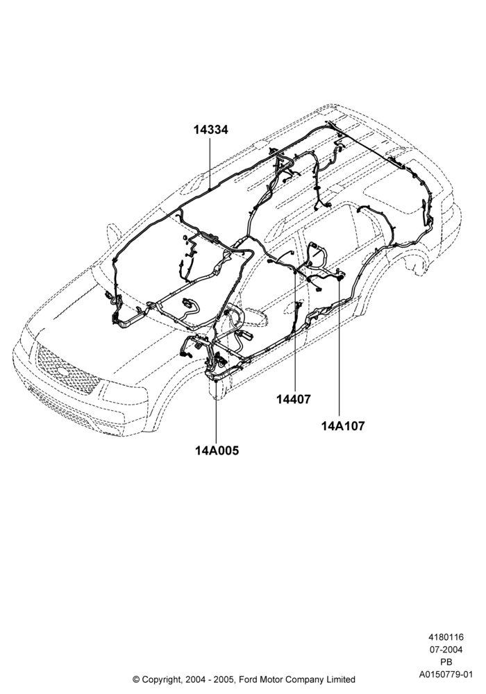 16A - Wiring - Body And Roof Console; 12/JUL/2004-18/JUL/2005