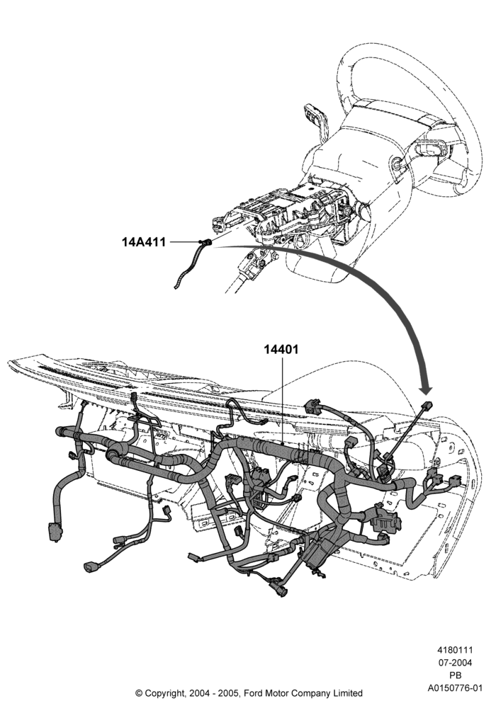 11A - Wiring - Dash And Floor Console; 12/JUL/2004-18/JUL/2005