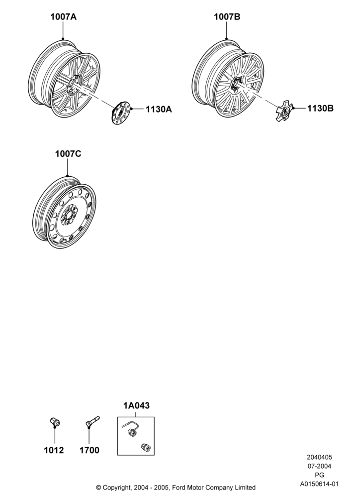 05B - Wheels, With 18" Wheels; 12/JUL/2004-01/MAY/2006