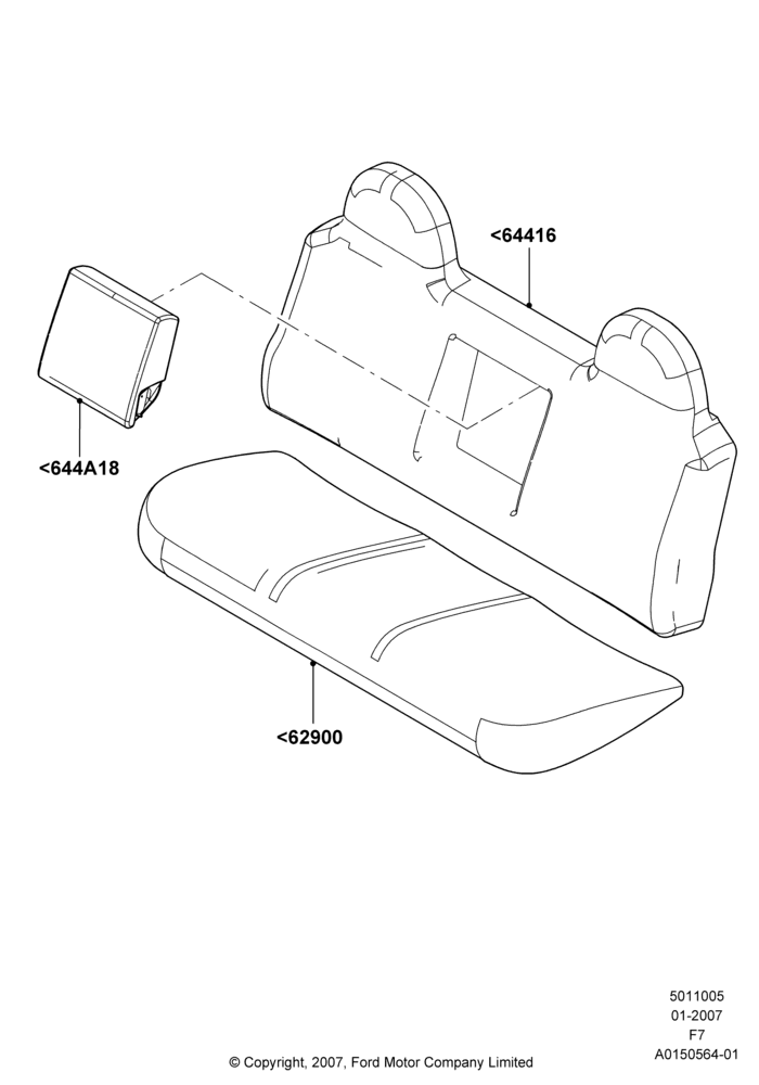 05H - Front Seat Covers, With Split Bench Front Seat; 18/DEC/2006-12/FEB/2010