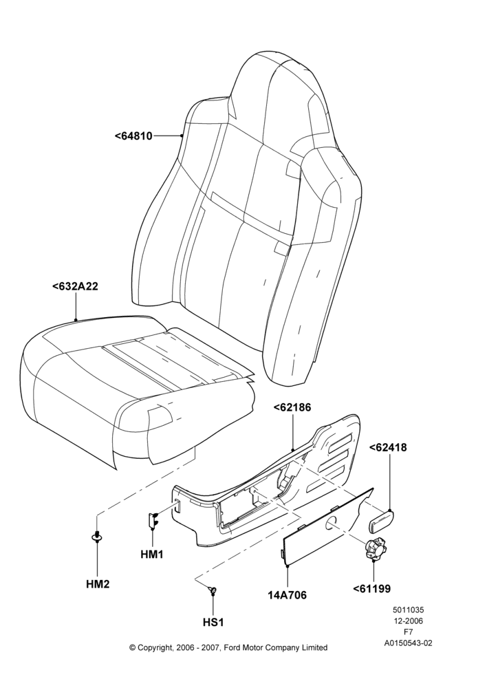35H - Rear Seat Pads/Valances & Heating, Crew Cab, With 2nd Row Dual Captain Chairs; 18/DEC/2006-12/FEB/2010