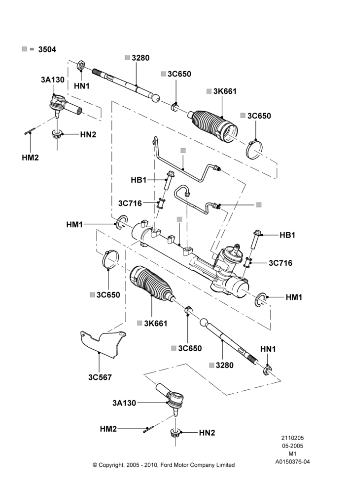 05C - Steering Gear, All LHD Territories; 22/DEC/2003-01/MAY/2006