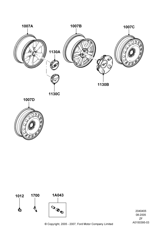 05D - Wheels, With 17" Wheels; 03/AUG/2005-26/FEB/2009