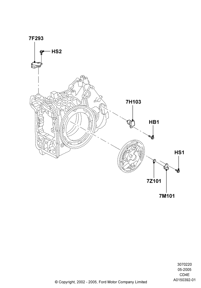 Transmission Modules and Sensors, 3.0 V6 24V DOHC EFI Modular, 4 Speed CD4E Automatic, 2.3L Duratec-HE (145PS) - MI4