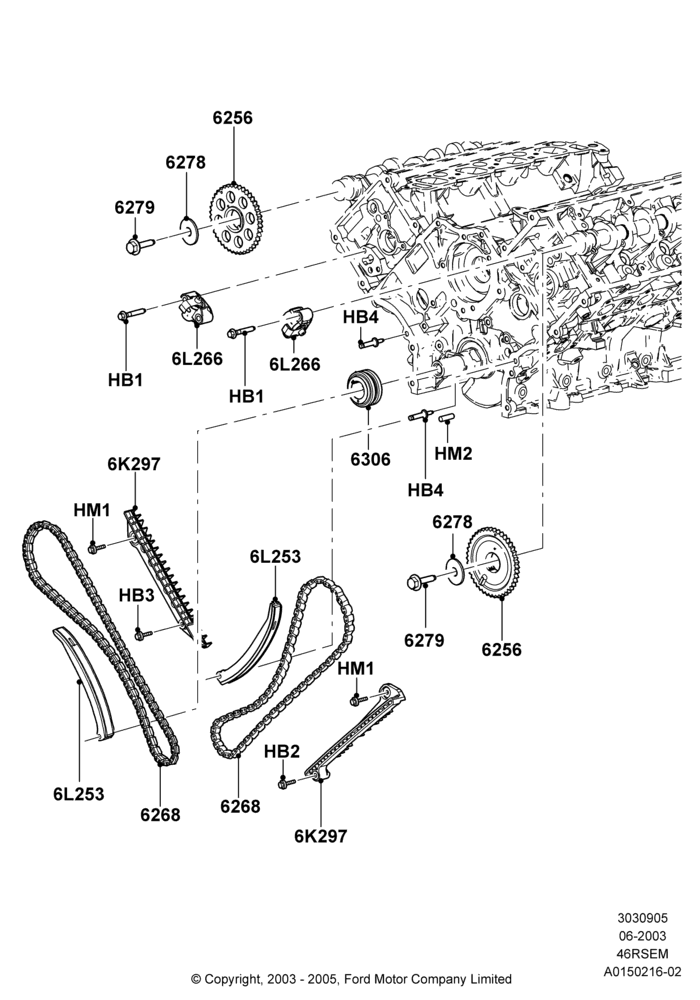 Timing Gear, Romeo 4.6 SOHC EFI