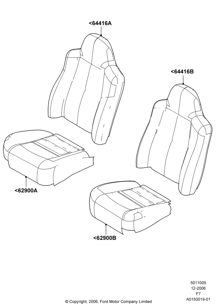 05J - Front Seat Covers, With High Back Front Seats; 18/DEC/2006-12/FEB/2010