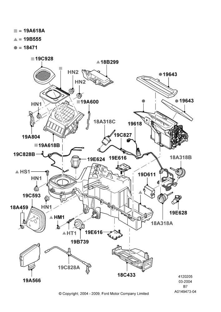 05D - Heater/Air Cond.External Components, HD ATC Air Conditioning; 11/MAR/2004-02/AUG/2006