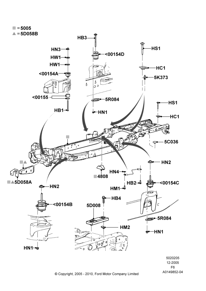 Chassis Frame, Regular Cab