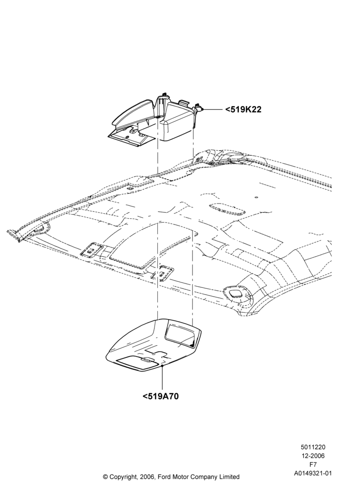 20C - Console - Overhead, With Standard Overhead Console; 18/DEC/2006-12/FEB/2010