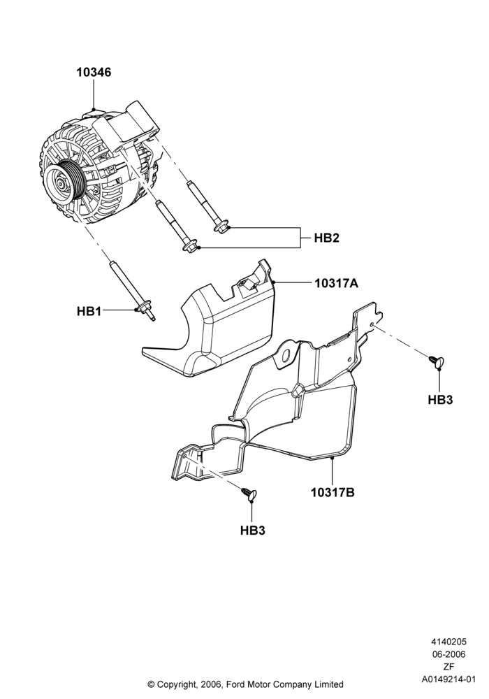 05C - Alternator and Mountings, 5.4L 4V DOHC EFI S/C ALUM V8 G; 06/JUN/2006-27/FEB/2012