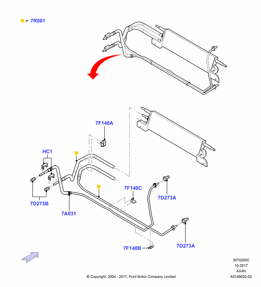 Transmission Cooling Systems, AX4N, With Auxillary Cooler
