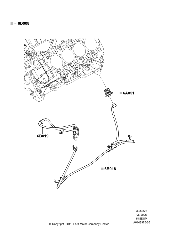 25 - Engine Heater, 5.4L 4V DOHC EFI S/C ALUM V8 G; 06/JUN/2006-30/APR/2012