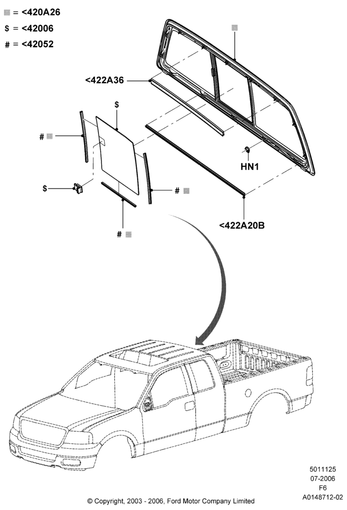 Back Window Glass, With Sliding Rear Window