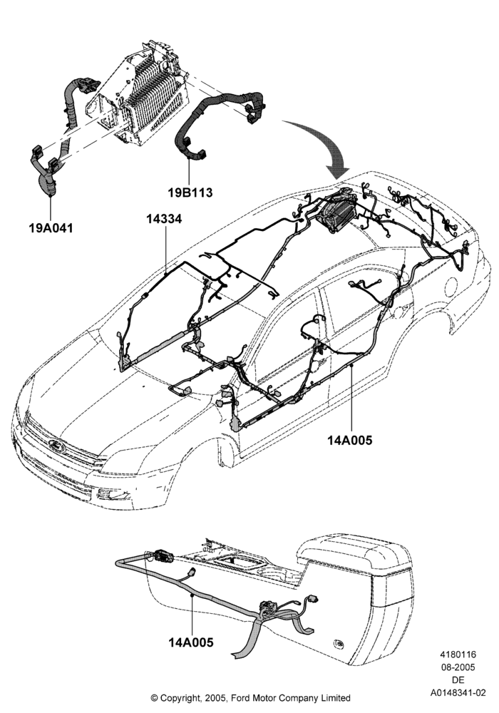 16A - Wiring - Body And Roof Console, Ford Division Derivative; 01/AUG/2005-30/AUG/2006