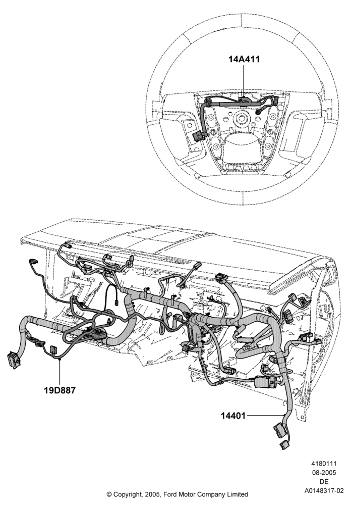 11A - Wiring - Dash And Floor Console, Ford Division Derivative; 01/AUG/2005-30/AUG/2006