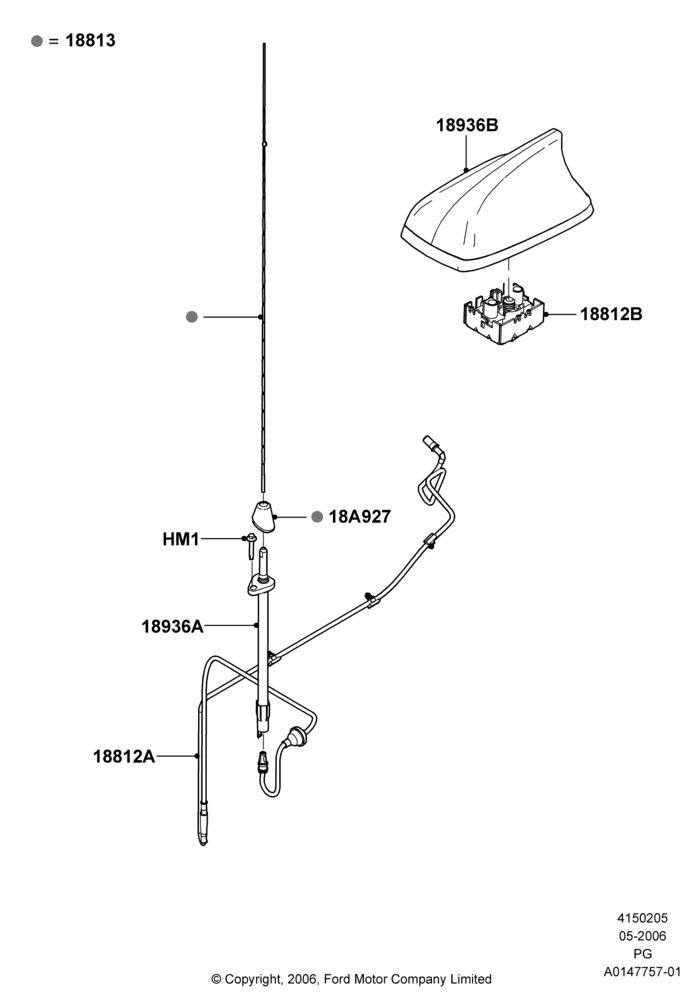 05D - Antenna, Less AM/FM Str/CD/Clk/Navig System, Less Radio Reception Equipment; 01/MAY/2006-30/APR/2007