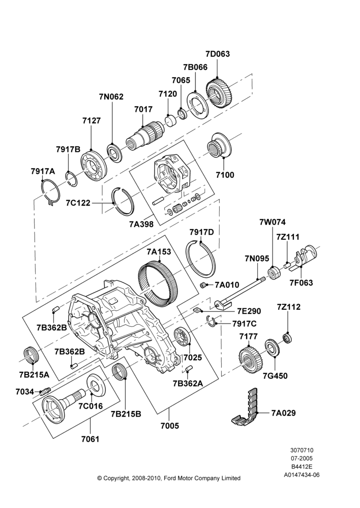 10A - Transfer Drive Components, 4X4 2 Speed Transfer Case With Tod, FRONT; 19/JUL/2005-16/DEC/2010