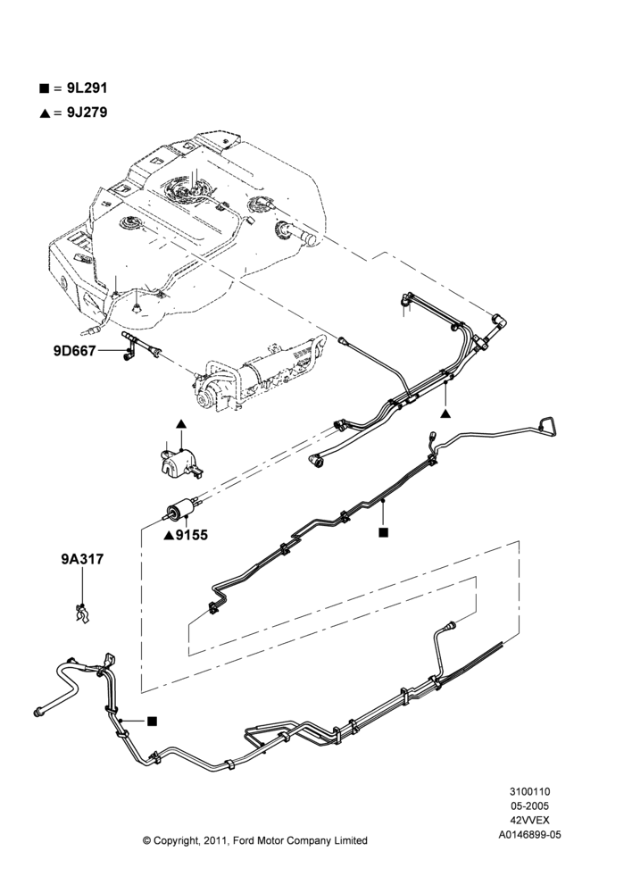 10D - Fuel Lines, 4.2L V6 12v OHV EFI; 30/MAY/2005-02/JAN/2007