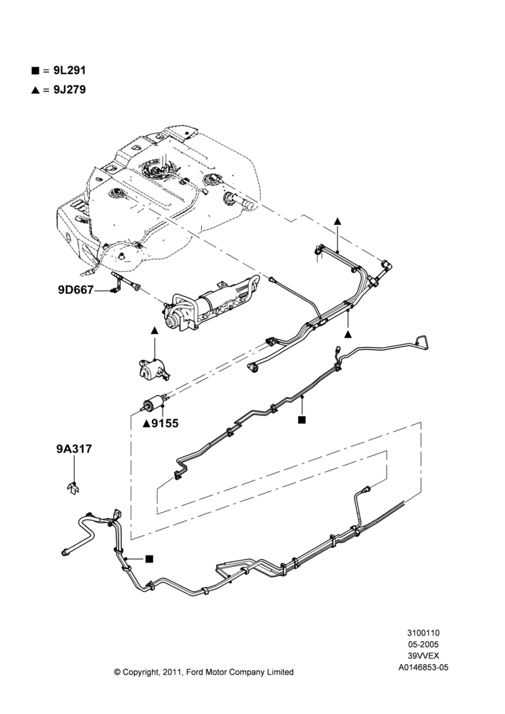 10B - Fuel Lines, 3.9L OHV EFI NA V6 GAS; 30/MAY/2005-02/JAN/2007