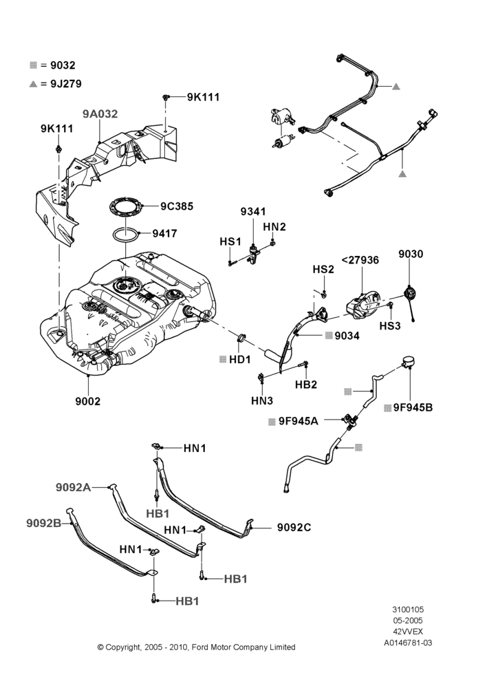 05F - Fuel Tank, 4.2L V6 12v OHV EFI; 30/MAY/2005-02/JAN/2007