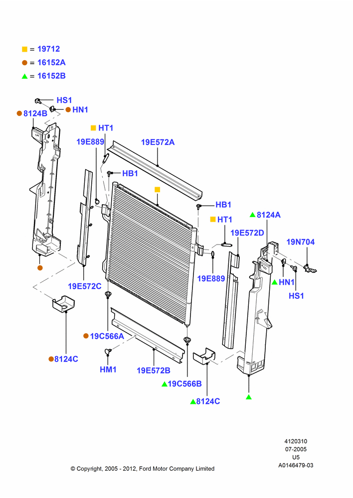 10B - Air Conditioning Condensr/Compressr, Condenser Assy; 19/JUL/2005-16/DEC/2010