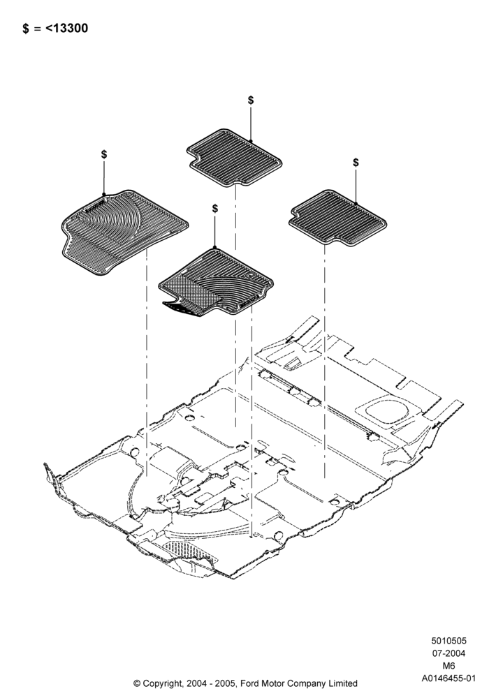 05XA - Floor Trim, Ford Series, Accessory; 26/JUL/2004-01/MAY/2006