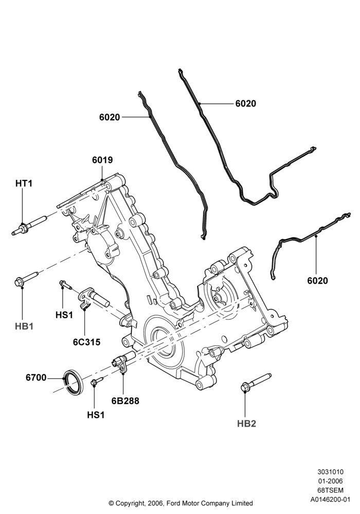Timing Gear Covers, 6.8L SOHC EFI NA V10 Gas