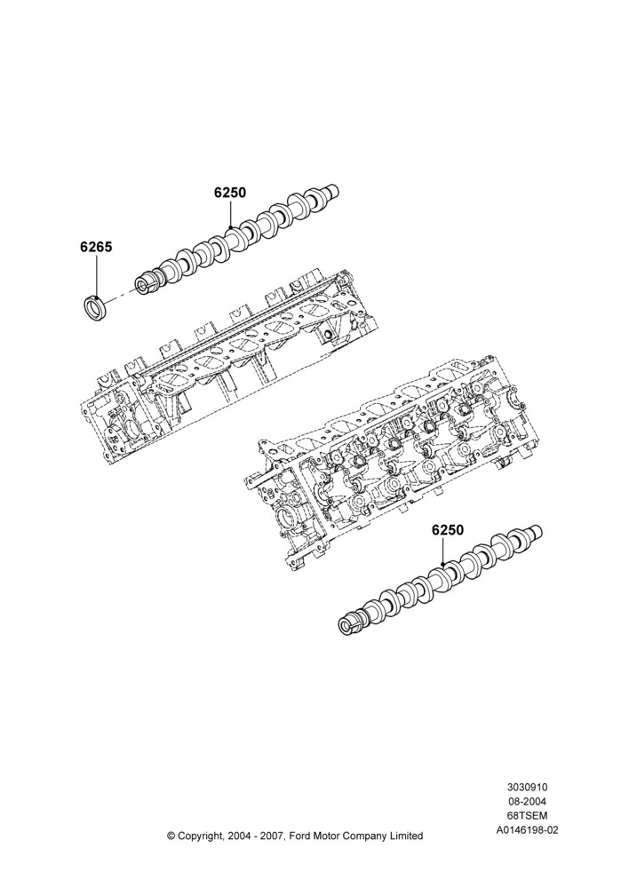 Camshaft, 6.8L SOHC EFI NA V10 Gas