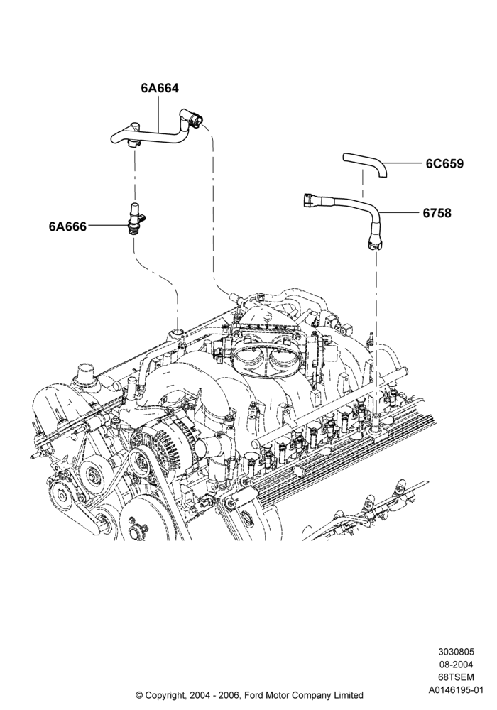 05A - Emission Control - Crankcase, 6.8L SOHC EFI NA V10 Gas; 02/AUG/2004
