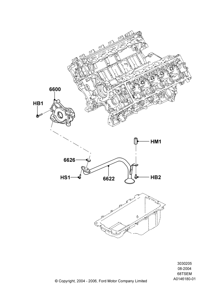 05A - Oil Pump, 6.8L SOHC EFI NA V10 Gas; 02/AUG/2004