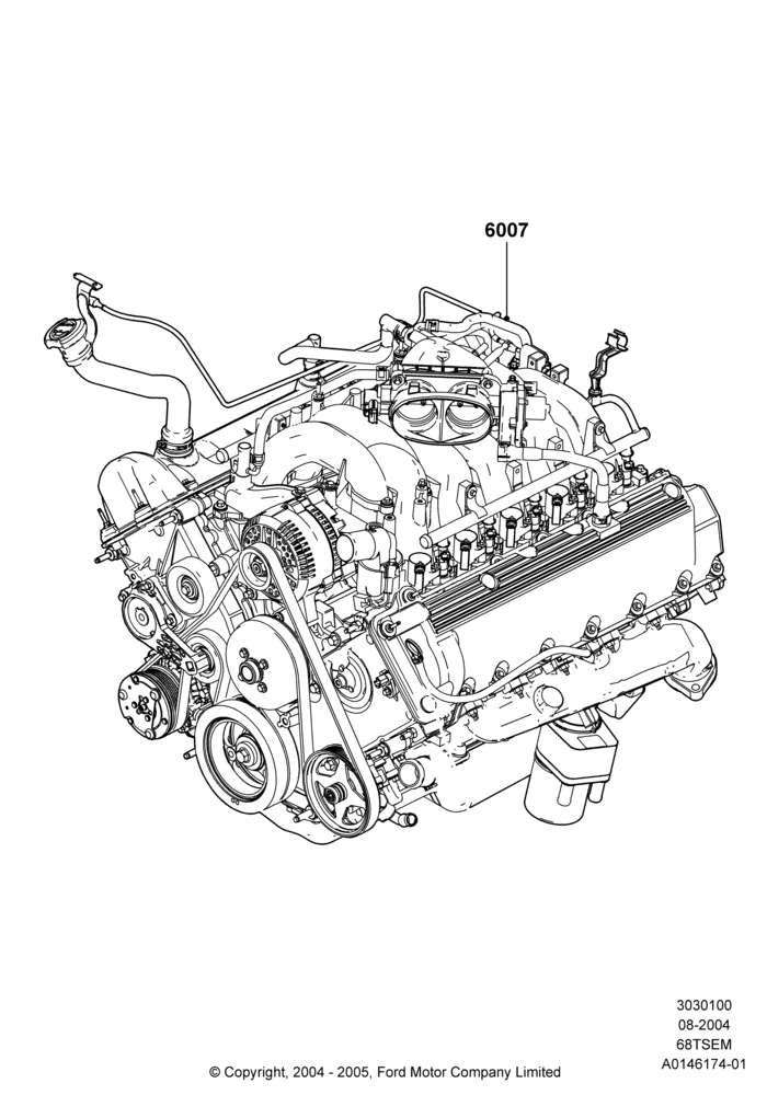 00A - Engine Assy Fully Dressed, 6.8L SOHC EFI NA V10 Gas; 02/AUG/2004