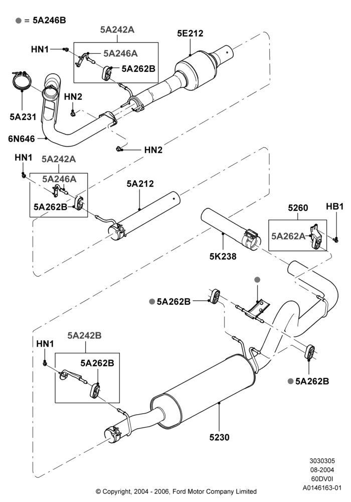 Exhaust System, 6.0L OHV Diesel V8 DI