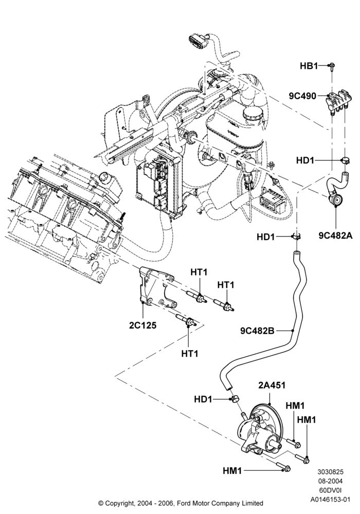 25B - Vacuum Control and Air Injection, 6.0L  OHV Diesel V8 DI; 02/AUG/2004-26/JUL/2010