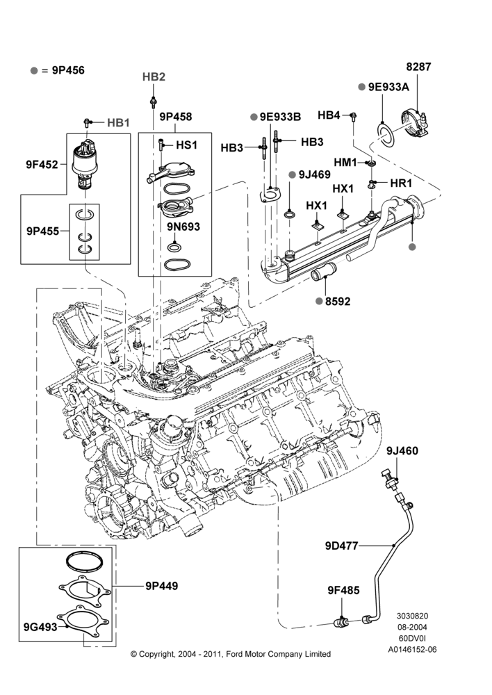 Exhaust Gas Recirculation, 6.0L OHV Diesel V8 DI