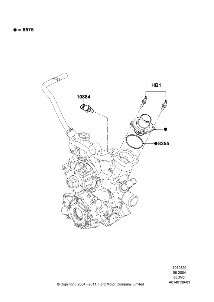 Thermostat/Housing & Related Parts, 6.0L OHV Diesel V8 DI