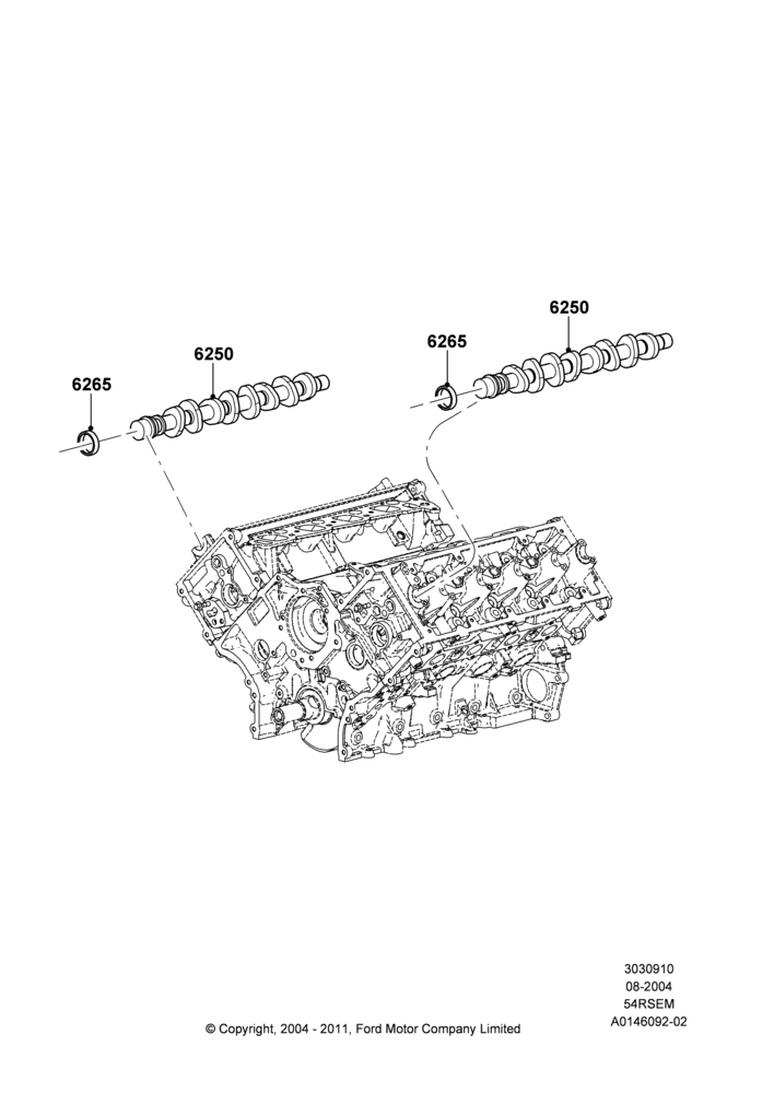 Camshaft, 5.4L Modular SOHC V8