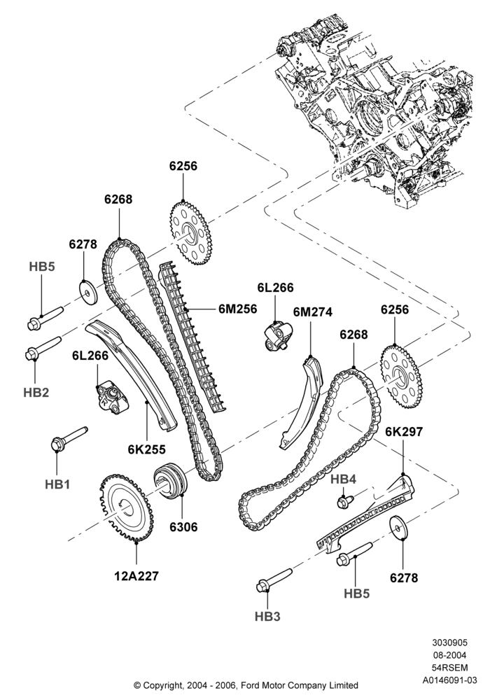 Timing Gear, 5.4L Modular SOHC V8