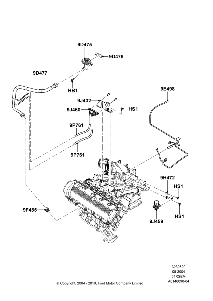 Exhaust Gas Recirculation, 5.4L Modular SOHC V8