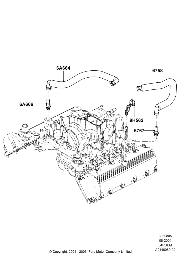 05B - Emission Control - Crankcase, 5.4L Modular SOHC V8; 02/AUG/2004