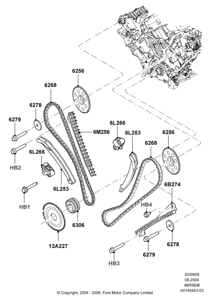 Timing Gear, Romeo 4.6 SOHC EFI
