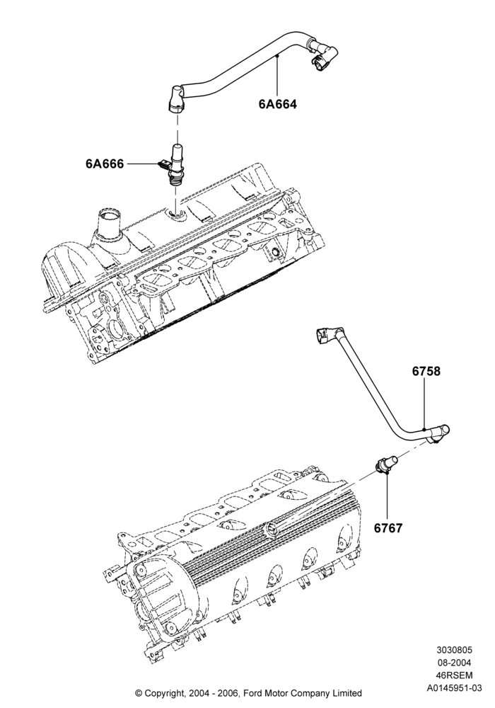 05D - Emission Control - Crankcase, Romeo 4.6 SOHC EFI; 02/AUG/2004-04/AUG/2014