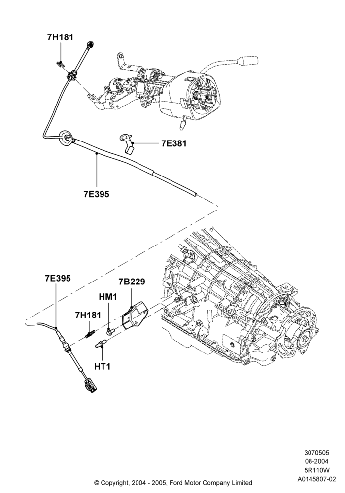 05C - Gear Change-Automatic Transmission, 5 Speed Auto 5R110W - HI/Torque, 5R110W 5 Speed Auto Trans NAAO; 02/AUG/2004