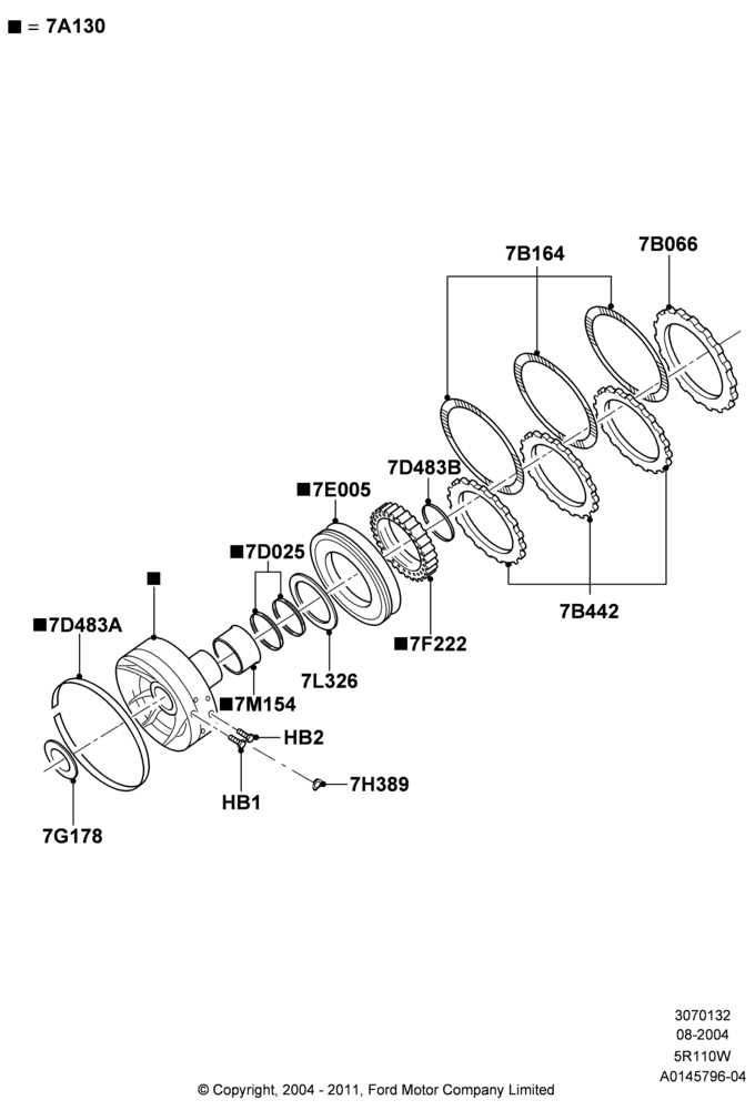 32C - Intermediate Clutch and Components, 5 Speed Auto 5R110W - HI/Torque, 5R110W 5 Speed Auto Trans NAAO; 02/AUG/2004-06/APR/2015