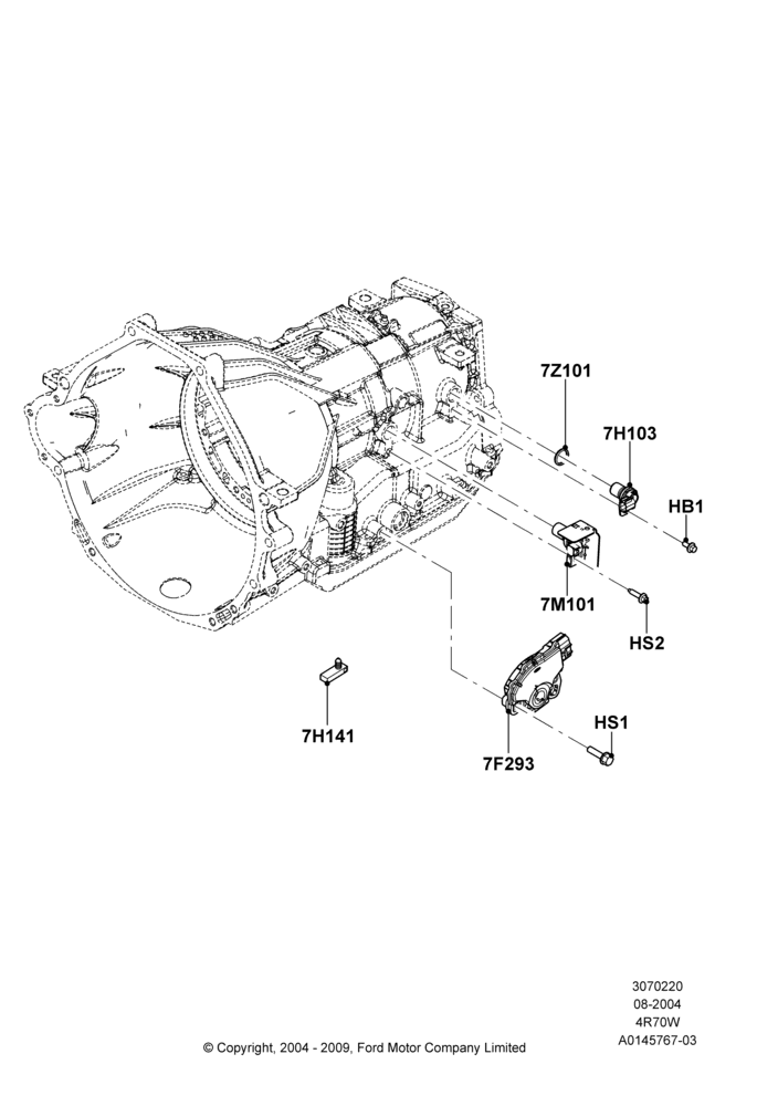 Transmission Modules and Sensors, 4 Spd A/T AODEW/4R70E W/TSS, 4 Spd A/T AODEW/4R75E W/TSS, 4 Speed Automatic 4R75E Livonia